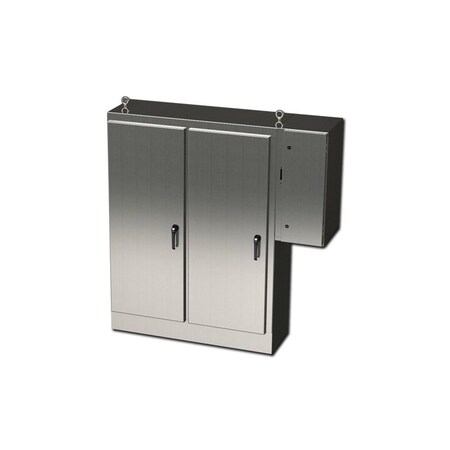 Saginaw Control & Engineering 3 Point Latch with Padlock Handle Electrical Enclosures, 72 in H, 18 in D, 53-3/4 in W SCE-72XD5418SS